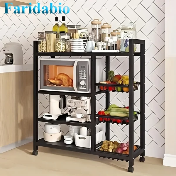 1-Piece Movable Storage Rack, Adjustable